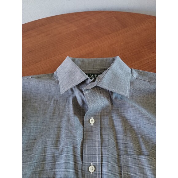 Lauren Ralph Lauren Mens Dress Shirt Gray Large 16 1/2 32/33 Button Up Non Iron - Picture 6 of 11